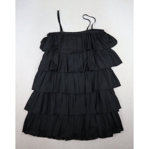 ERIN FETHERSTON FOR TARGET - WOMEN'S BLACK RUFFLE LAYERED DRESS - SIZE 7 - Picture 6 of 7